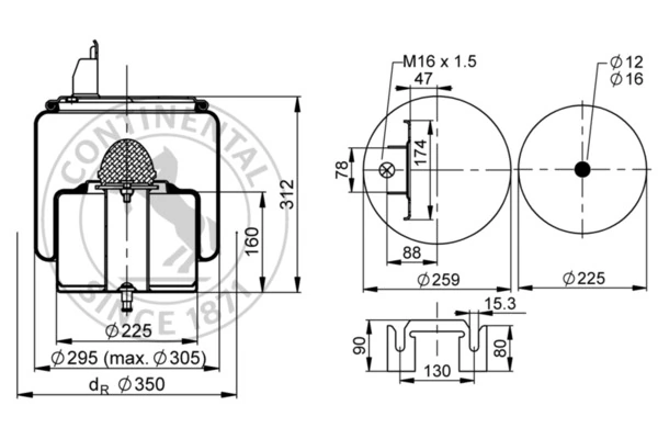 Burduf suspensie pneumatica