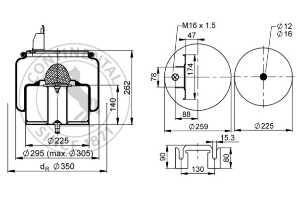Burduf suspensie pneumatica