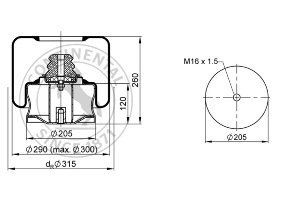 Burduf suspensie pneumatica