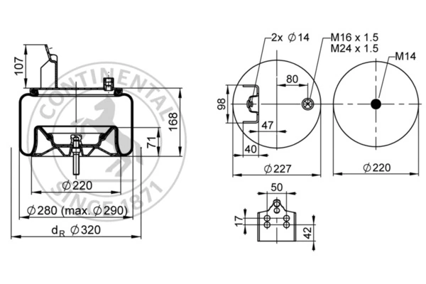 Burduf suspensie pneumatica