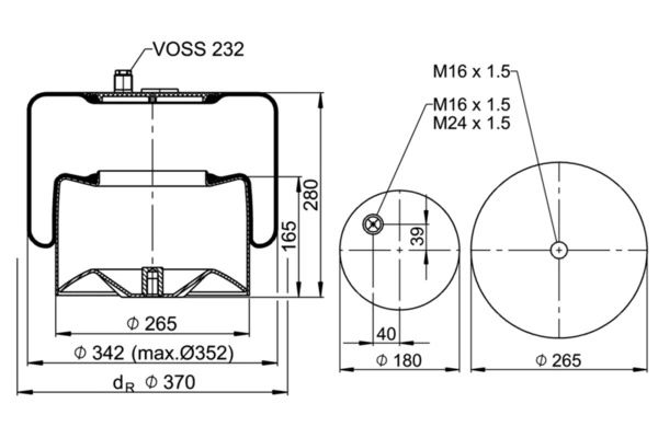 Burduf suspensie pneumatica