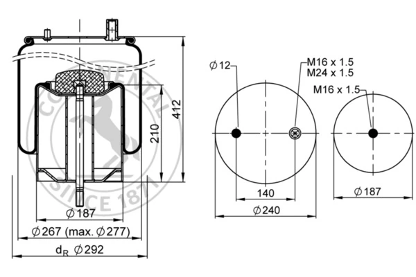 Burduf suspensie pneumatica