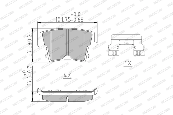 Set placute frana