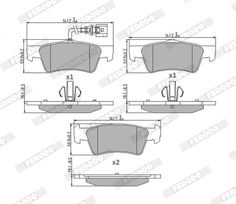 Set placute frana