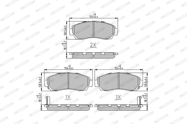 Set placute frana