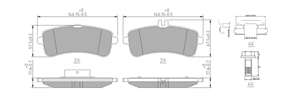 Set placute frana