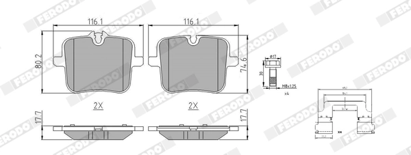 Set placute frana