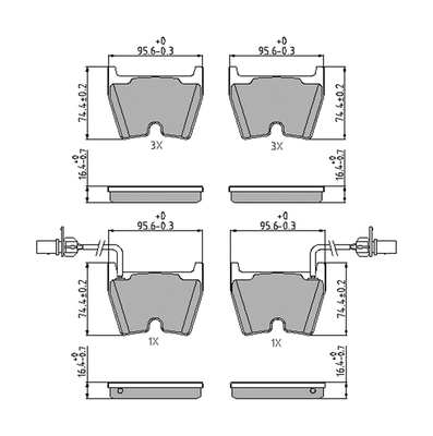 Set placute frana,frana disc
