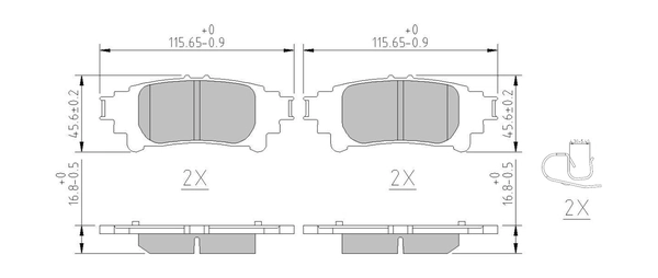 Set placute frana