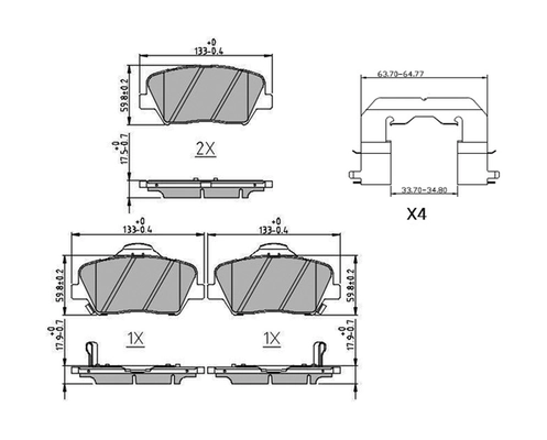 Set placute frana