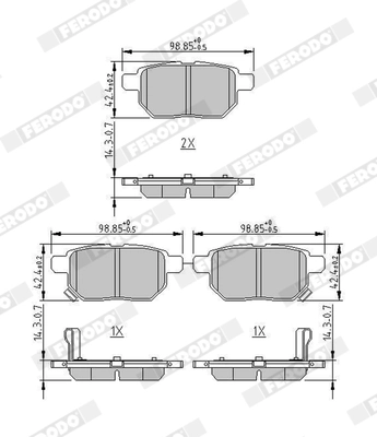 Set placute frana
