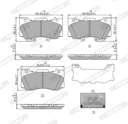 Set placute frana