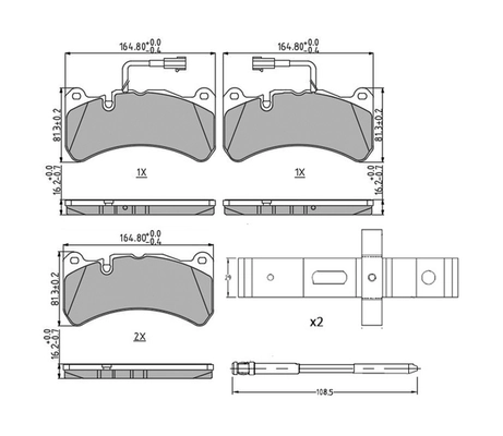 Set placute frana