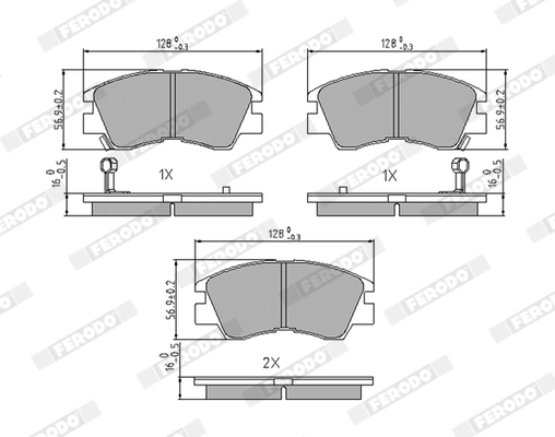 Set placute frana