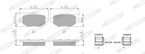 Set placute frana