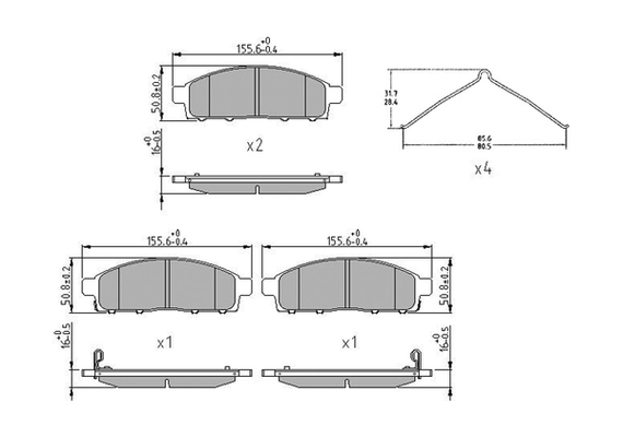 Set placute frana