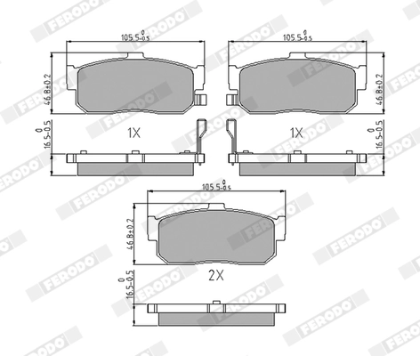 Set placute frana