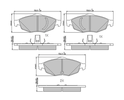 Set placute frana