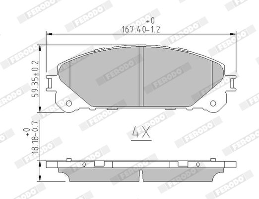 Set placute frana