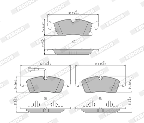 Set placute frana