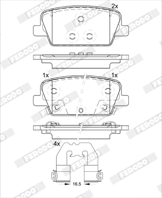 Set placute frana