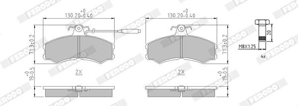 Set placute frana