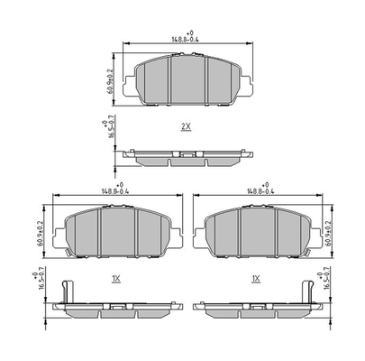 Set placute frana