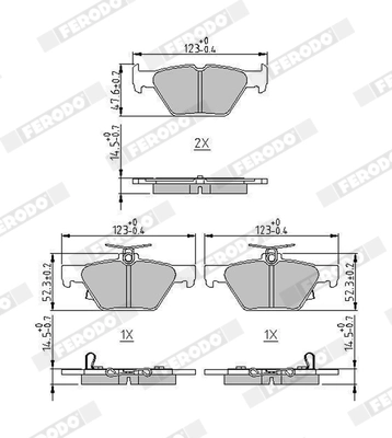 Set placute frana