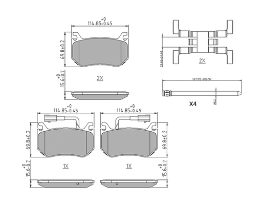 Set placute frana