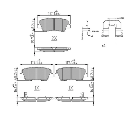 Set placute frana