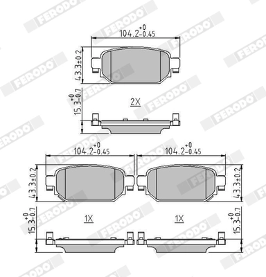 Set placute frana