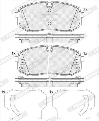 Set placute frana
