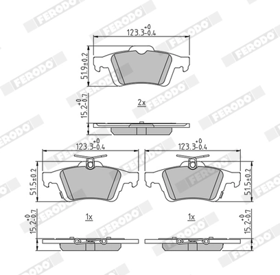 Set placute frana