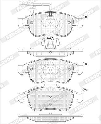Set placute frana