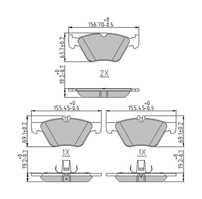 Set placute frana