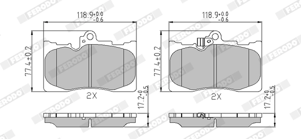 Set placute frana
