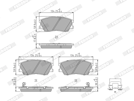 Set placute frana