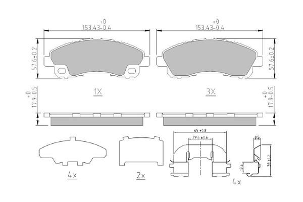 Set placute frana