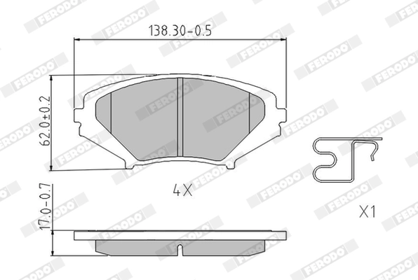 Set placute frana
