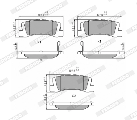 Set placute frana