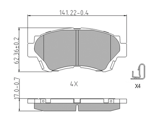 Set placute frana