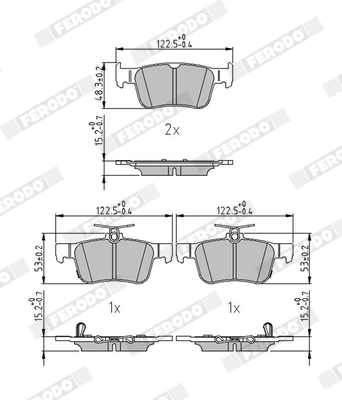 Set placute frana