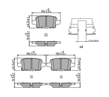Set placute frana