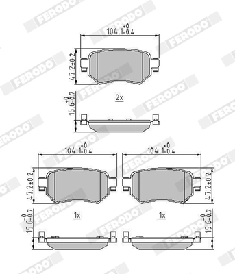 Set placute frana