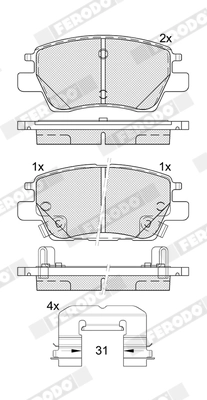 Set placute frana