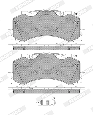Set placute frana