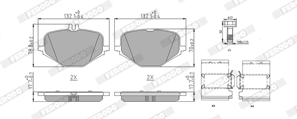 Set placute frana