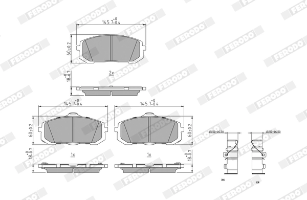 Set placute frana