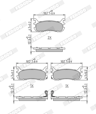 Set placute frana