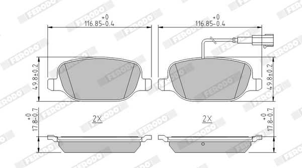 Set placute frana